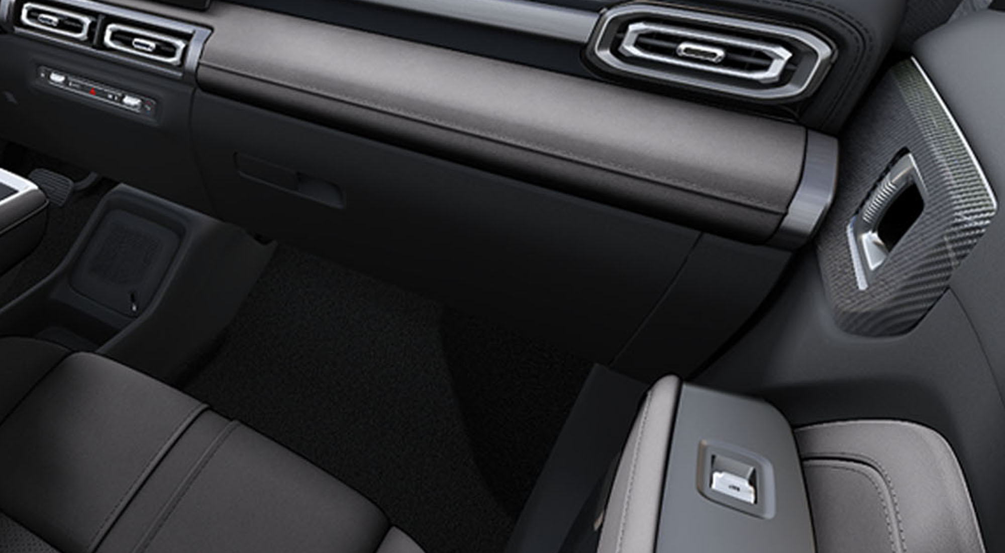 Interior negro lado pasajero Spark EUV